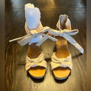 UGG Cream Women's Heels with Bow Detail